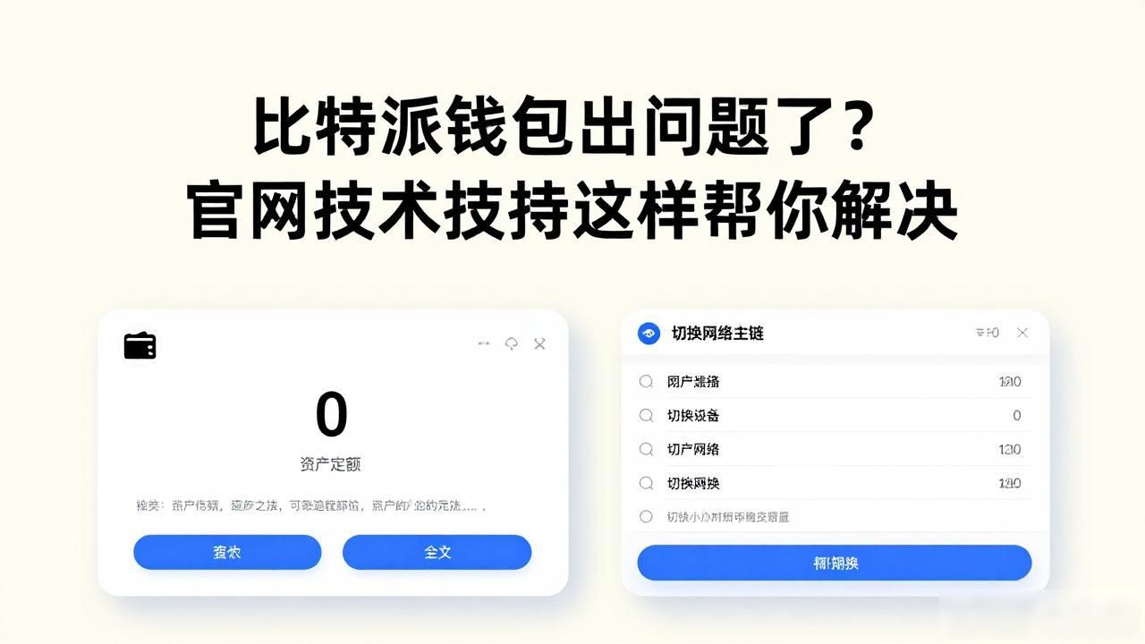 比特派钱包出问题了？官网技术支持这样帮你解决