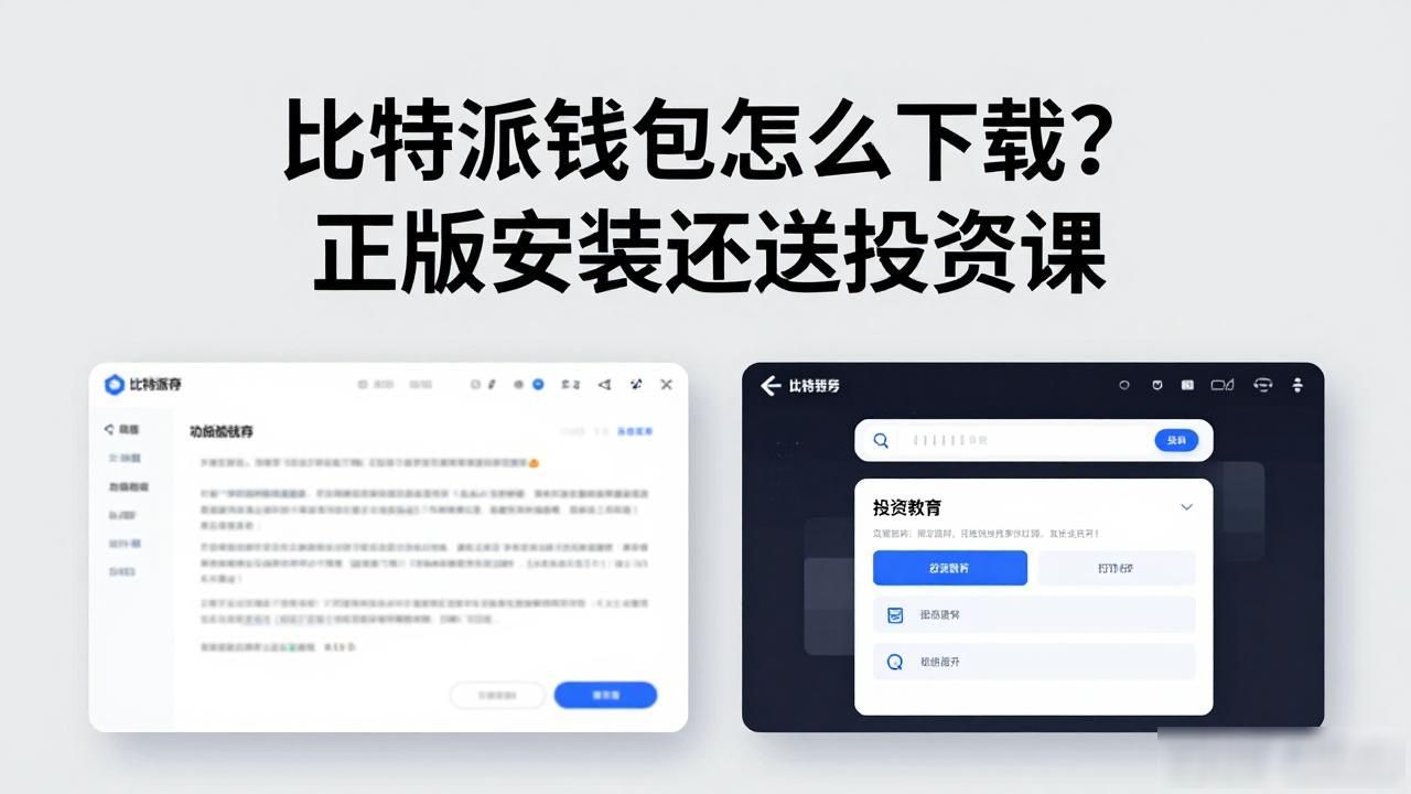 比特派钱包怎么下载？正版安装还送投资课