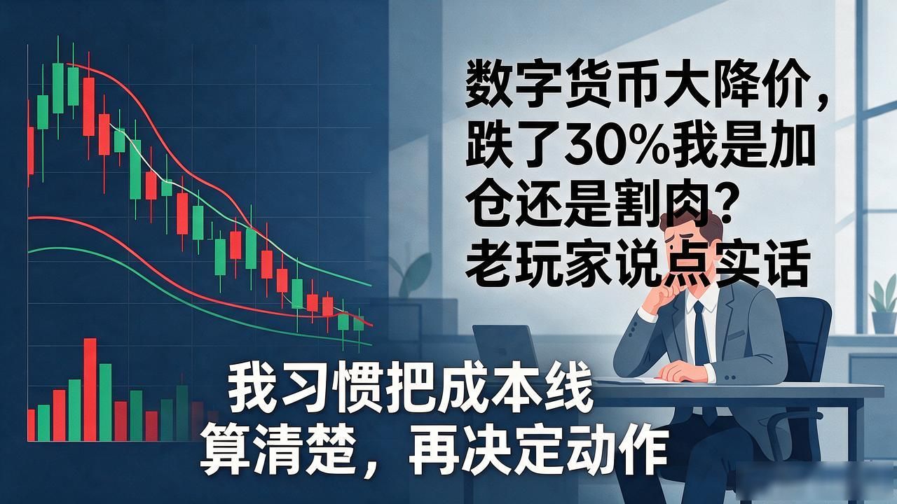 数字货币大降价，跌了30%我是加仓还是割肉？老玩家说点实话