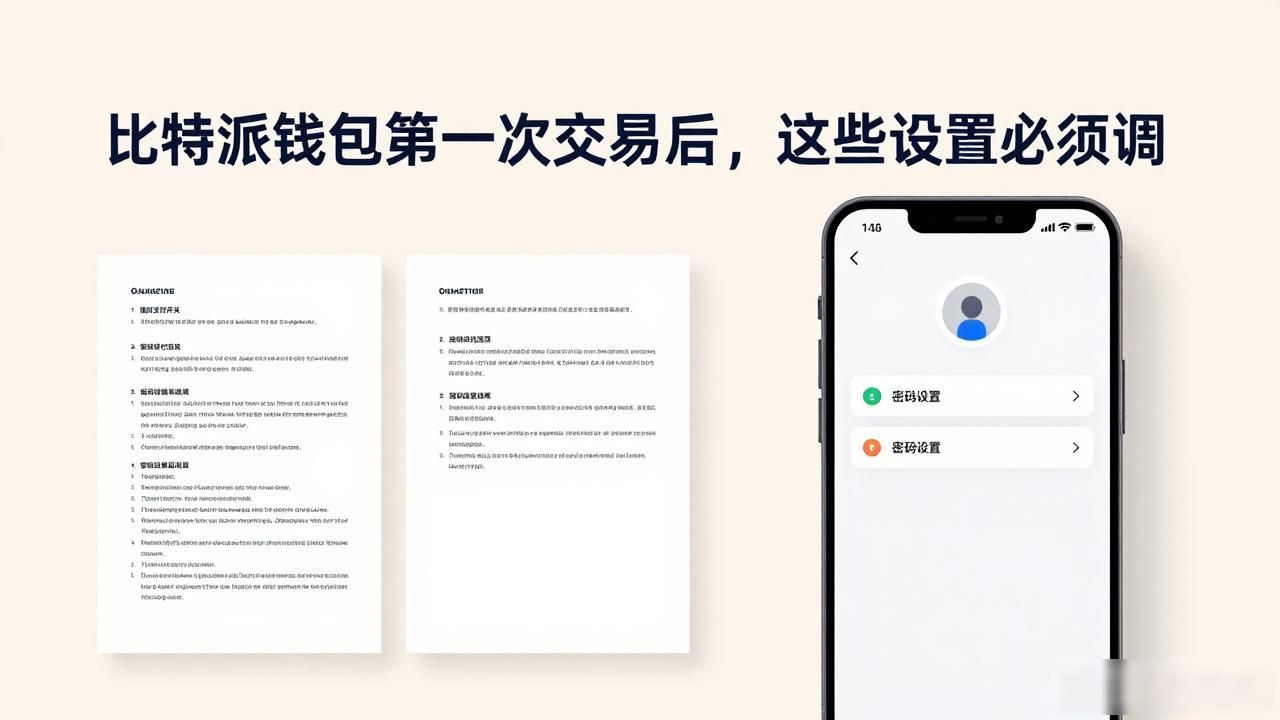 比特派钱包第一次交易后，这些设置必须调