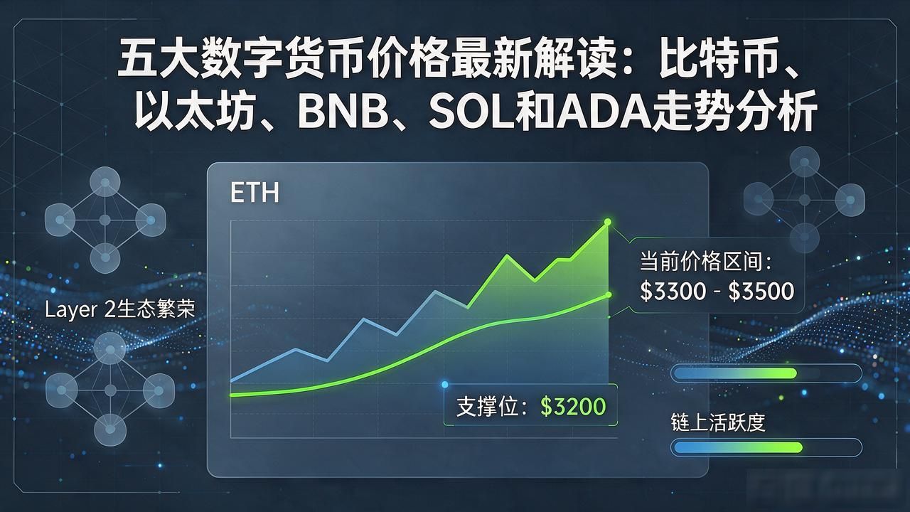 五大数字货币价格最新解读：比特币、以太坊、BNB、SOL和ADA走势分析