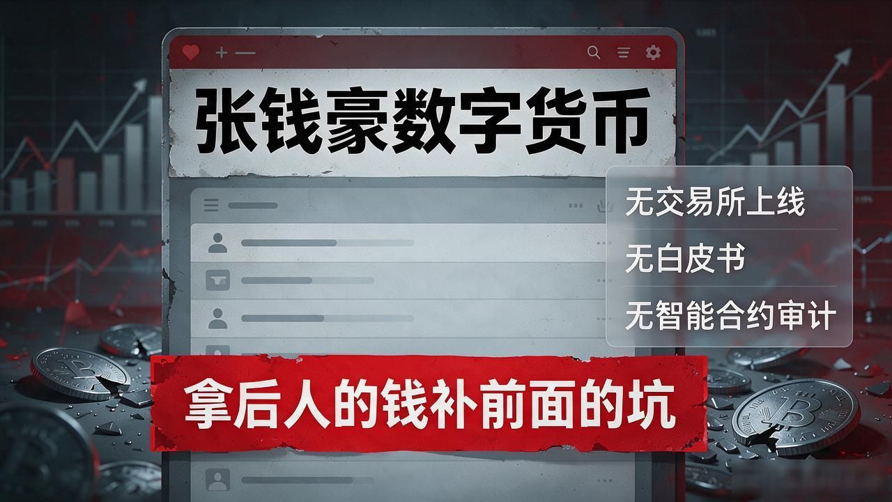 张钱豪数字货币靠谱吗？我差点被套牢才醒过来