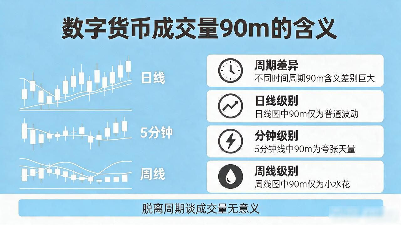 数字货币成交量90m是什么意思？其实就看M代表百万