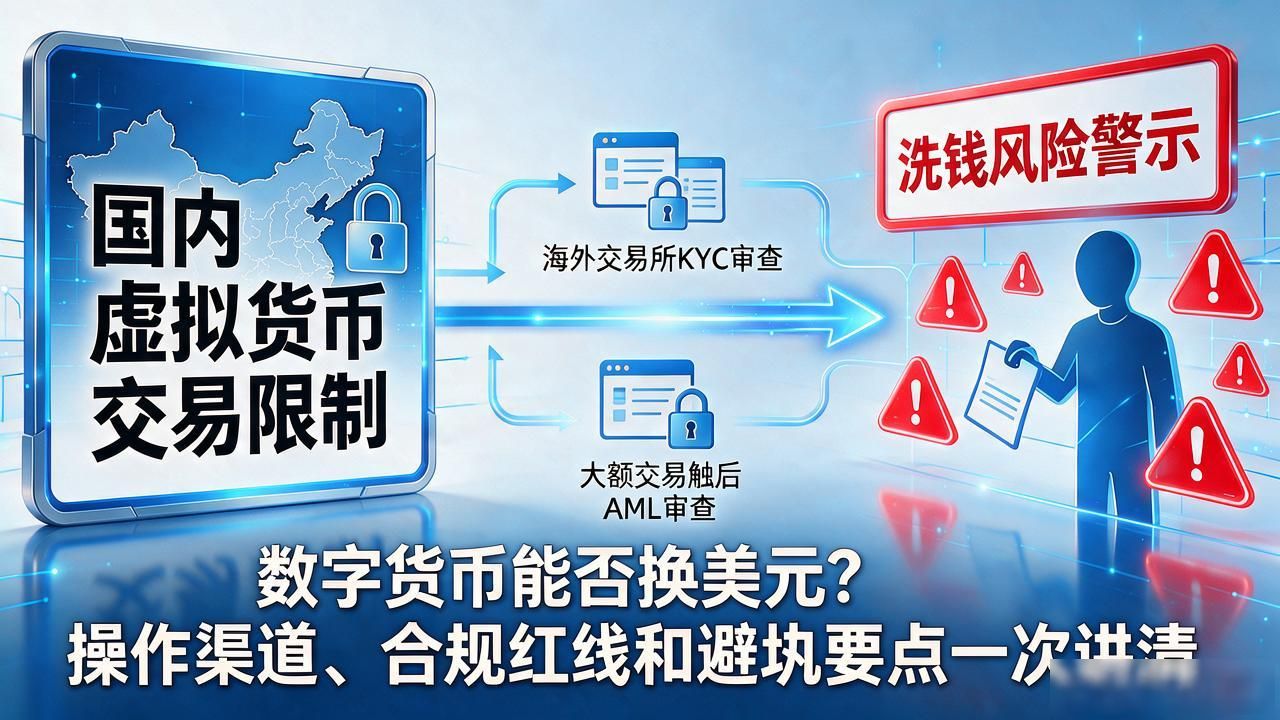 数字货币能否换美元？操作渠道、合规红线和避坑要点一次讲清