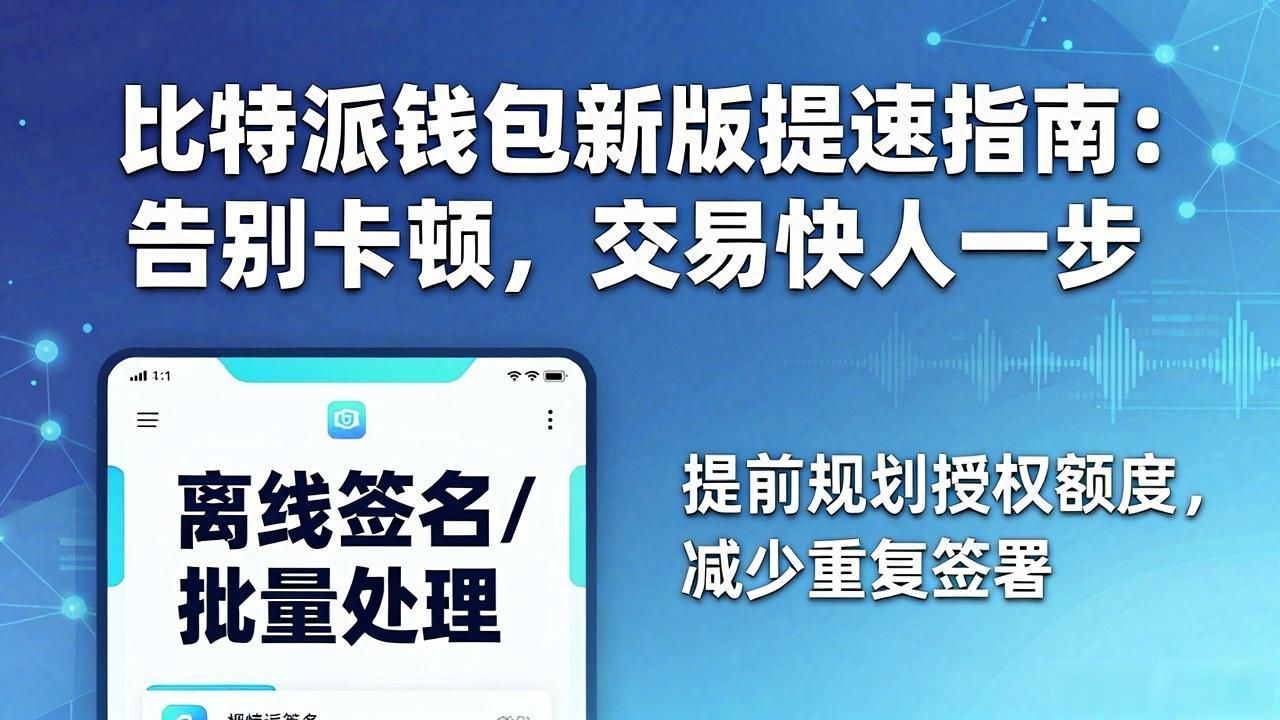 比特派钱包新版提速指南：告别卡顿，交易快人一步
