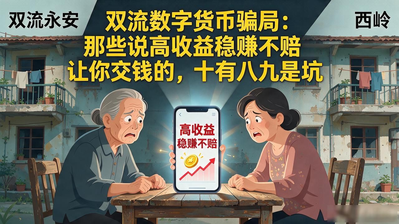 双流数字货币骗局：那些说高收益稳赚不赔让你交钱的，十有八九是坑