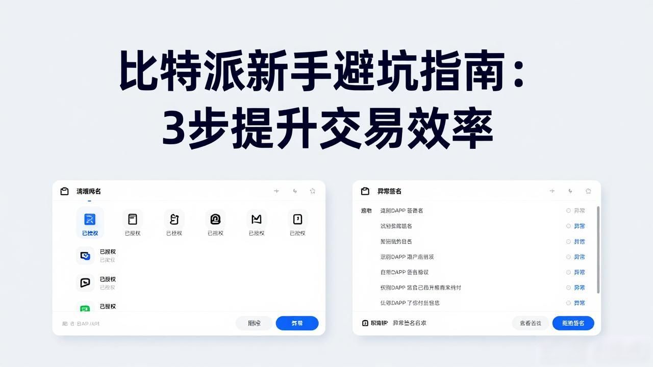 比特派新手避坑指南：3步提升交易效率