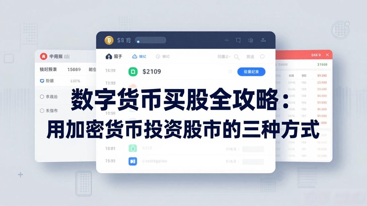 数字货币买股全攻略：用加密货币投资股市的三种方式