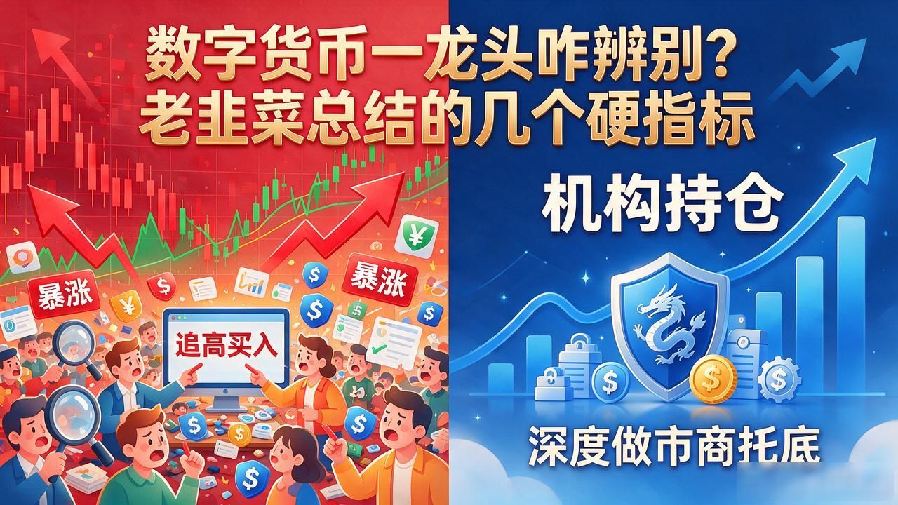 数字货币一龙头咋辨别？老韭菜总结的几个硬指标
