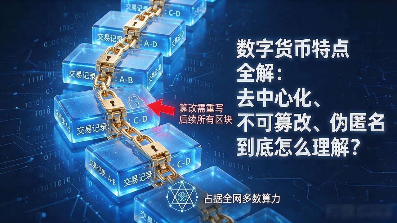 数字货币特点全解：去中心化、不可篡改、伪匿名到底怎么理解
