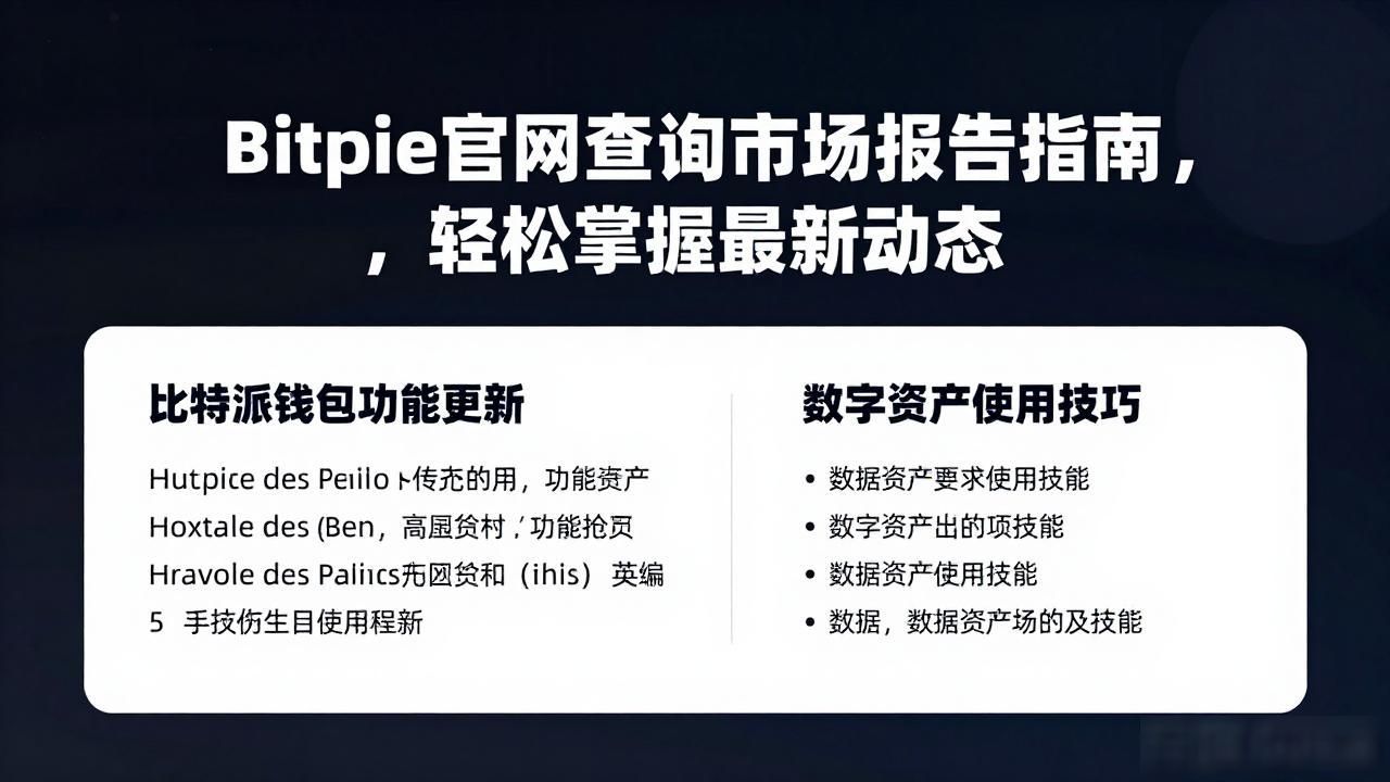 Bitpie官网查询市场报告指南，轻松掌握最新动态