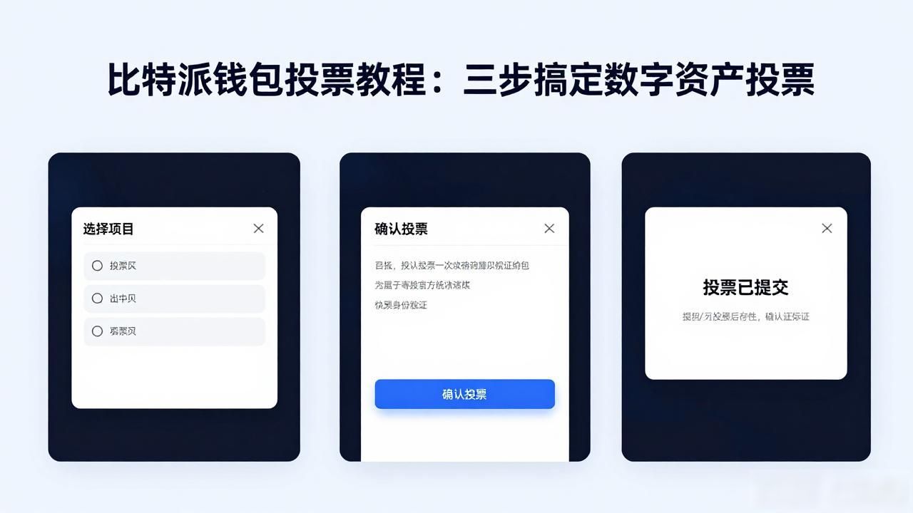 比特派钱包投票教程：三步搞定数字资产投票