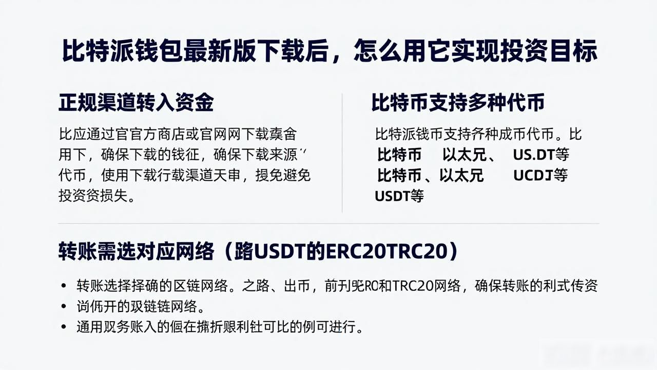 比特派钱包最新版下载后，怎么用它实现投资目标